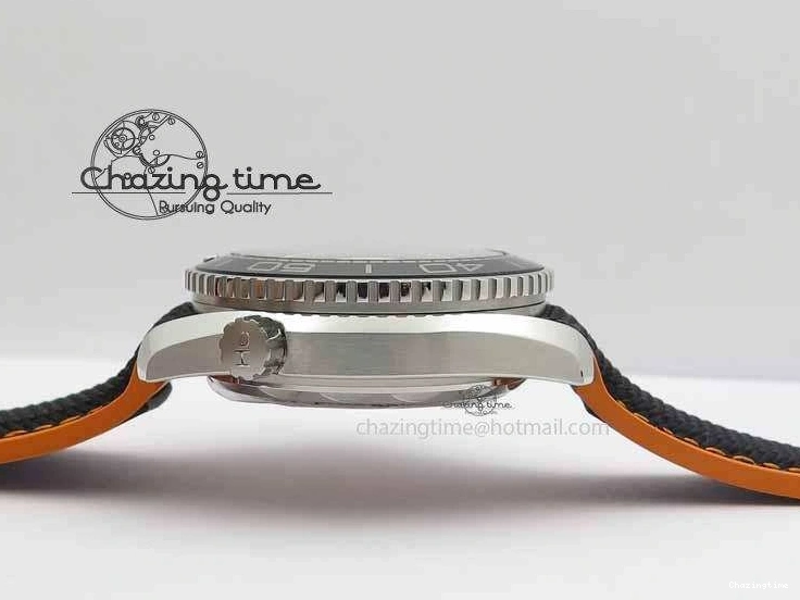 0521 Resilient Planet Ocean 2016 43.5mm SS OM 1:1 Best Edition Black Dial On Black Nylon Strap A 8167